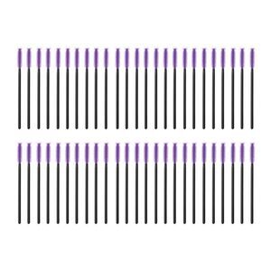 Makeup Pineapple Shape Eyelash Brush Black Dark Purple 50 Pcs